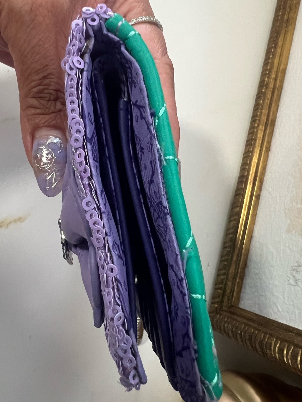 Loungefly little mermaid sequined wallet - Picture 8 of 11